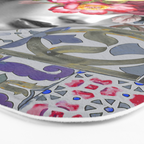 collage art-girl with flowers Bath Mat Gallery Image 3