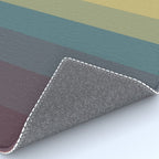 Colorful Retro Striped Rainbow Rug Gallery Image 4