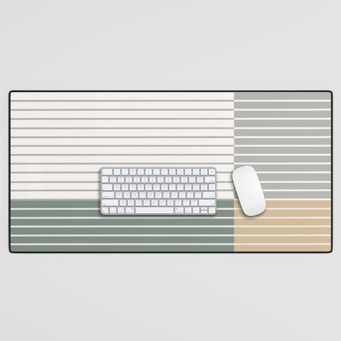 Color Block Line Abstract LXXX Desk Mat Gallery Image 1