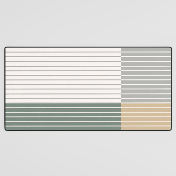 Color Block Line Abstract LXXX Desk Mat Gallery Image 3