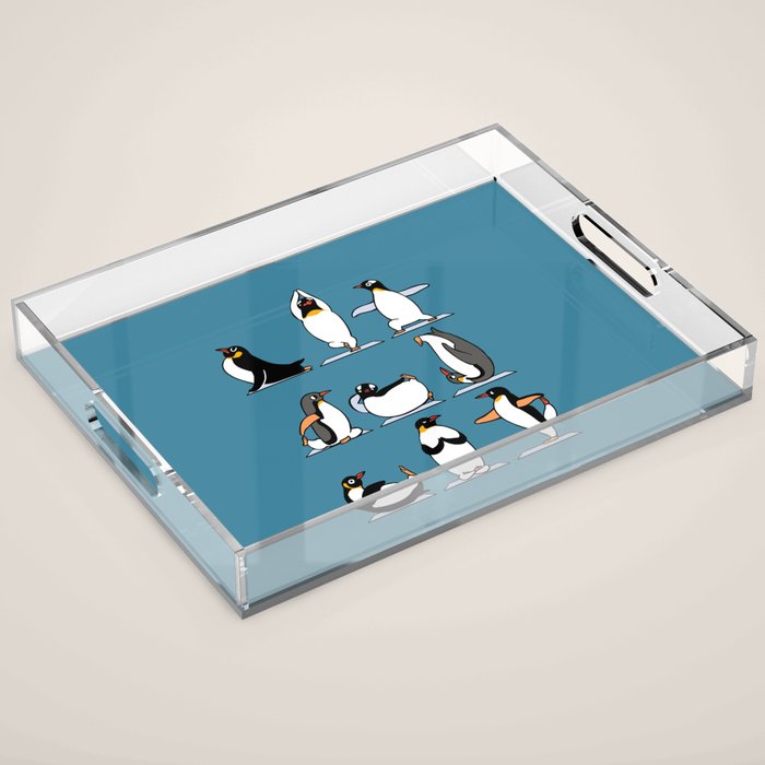 Penguin Yoga Acrylic Tray Gallery Image 1
