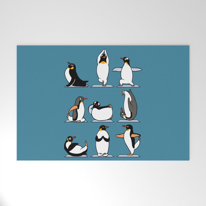 Penguin Yoga Welcome Mat Gallery Image 1