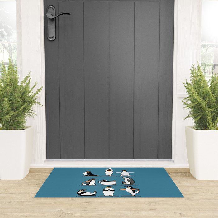 Penguin Yoga Welcome Mat Gallery Image 3