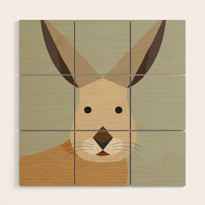 Whimsy European Hare Wood Wall Art Gallery Image 1