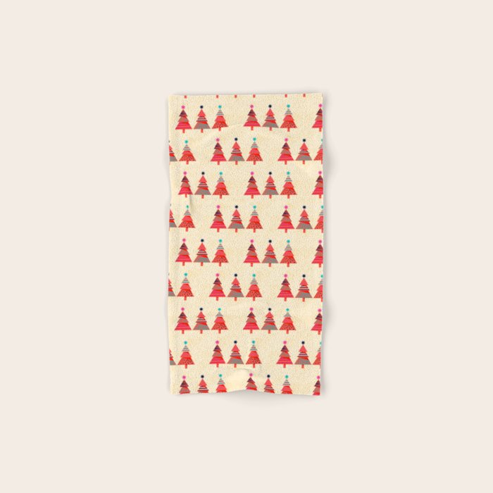Three Christmas Trees Bath Towel Gallery Image 1