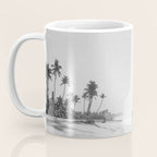 Back and white surf beach photo Coffee Mug Gallery Image 3