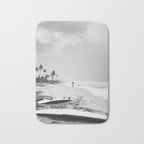 Back and white surf beach photo Bath Mat Gallery Image 1