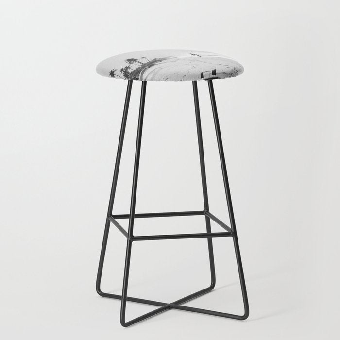 Back and white surf beach photo Stool Gallery Image 1