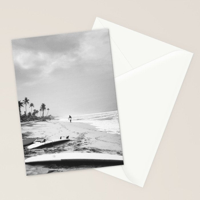 Back and white surf beach photo Stationery Card Gallery Image 2