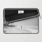 Back and white surf beach photo Laptop Sleeve Gallery Image 2