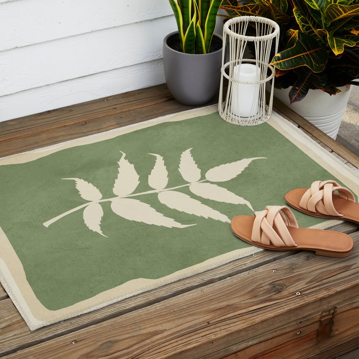 Leaf Design 19 Outdoor Rug Gallery Image 2