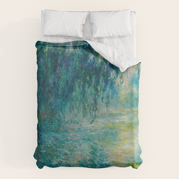 Claude Monet Impressionist Landscape Oil Painting Morning on the Seine Duvet Cover Gallery Image 6