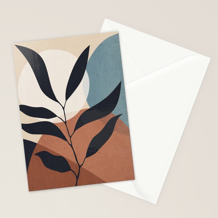 Abstract Art Tropical Leaf Stationery Card Gallery Image 2
