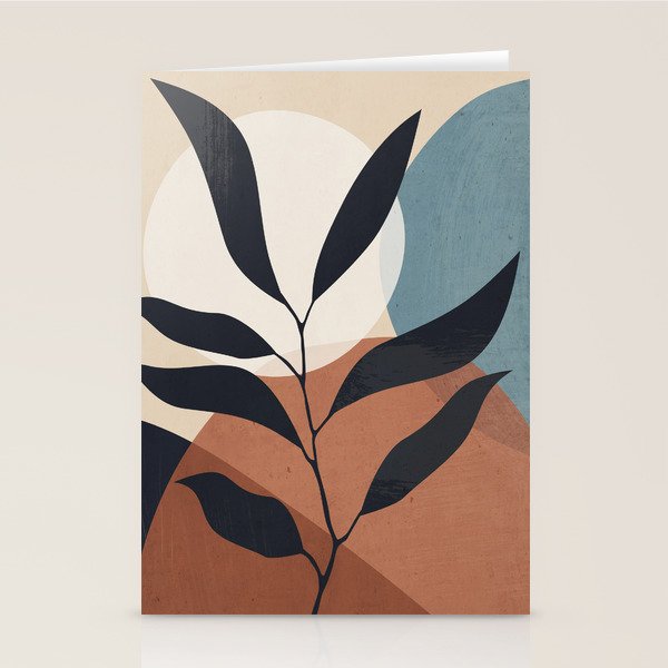 Abstract Art Tropical Leaf Stationery Card Gallery Image 2