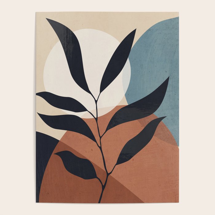 Abstract Art Tropical Leaf Poster Gallery Image 1