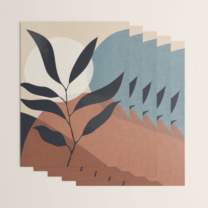 Abstract Art Tropical Leaf Wrapping Paper Gallery Image 3