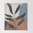 Abstract Art Tropical Leaf Throw Blanket Gallery Image 2