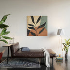 Abstract Art Tropical Leaf Wood Wall Art Gallery Image 2