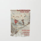 Chamonix Mont Blanc Vintage Ski Poster Wall Hanging Gallery Image 1