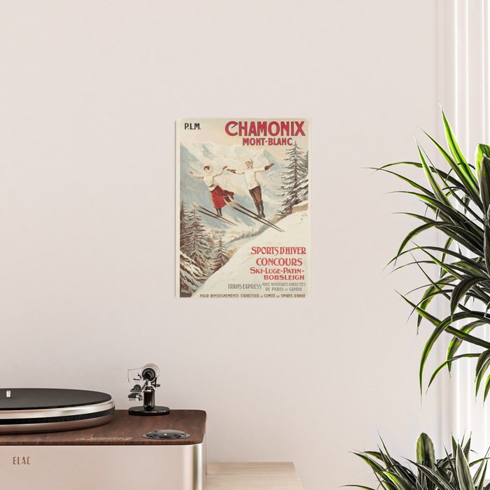 Chamonix Mont Blanc Vintage Ski Poster Poster Gallery Image 2