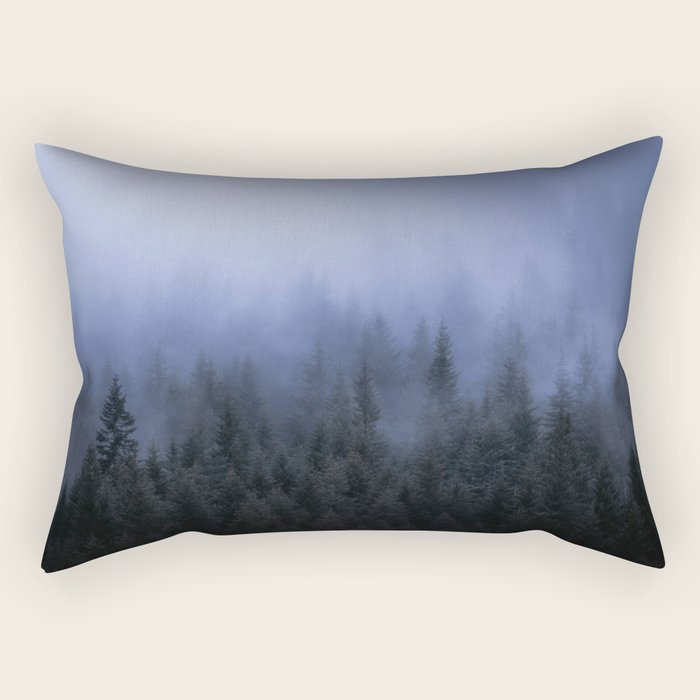 Foggy Forest Rectangular Pillow Gallery Image 1