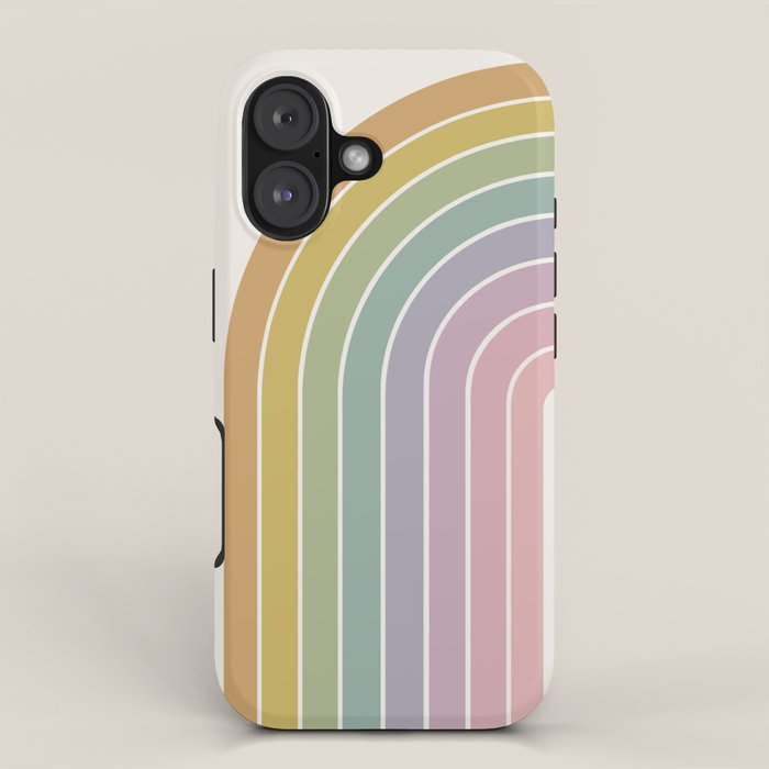 Gradient Arch XXI Tropical Mid Century Modern Rainbow iPhone Case Gallery Image 1