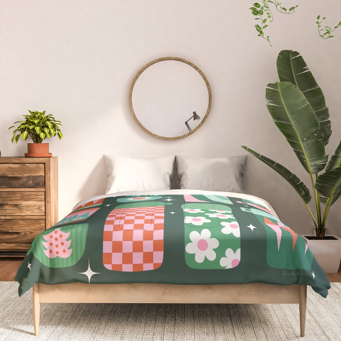 Retro Christmas Coffee Thermoses - Green Comforter Gallery Image 3