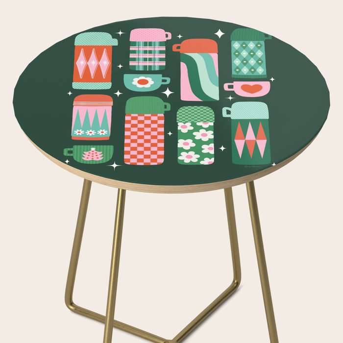 Retro Christmas Coffee Thermoses - Green Side Table Gallery Image 2