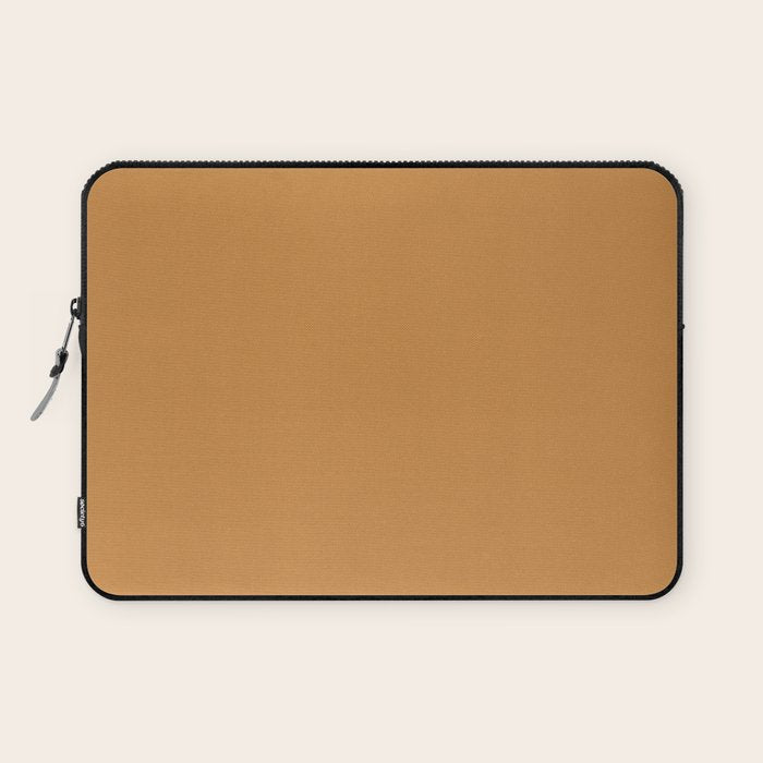 Desert Sands: Camel Skin Hue and Leather Style Laptop Sleeve Gallery Image 1