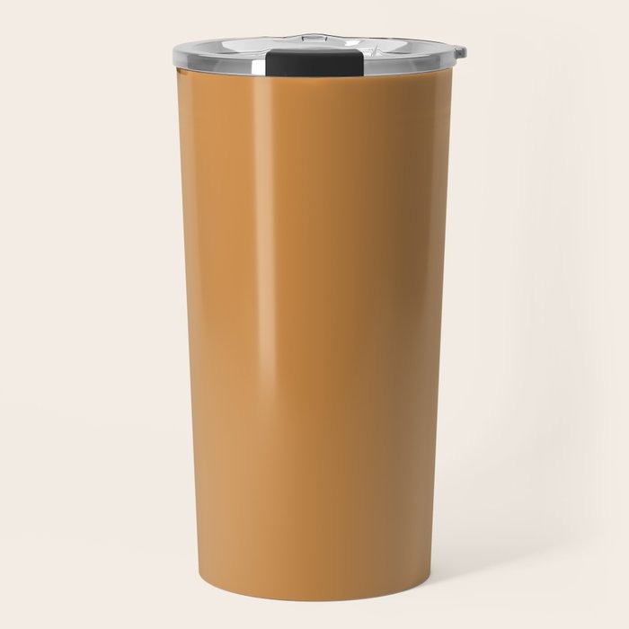 Desert Sands: Camel Skin Hue and Leather Style Travel Mug Gallery Image 1