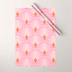 Diamonds & Petals: The Peach Edition Wrapping Paper Gallery Image 1