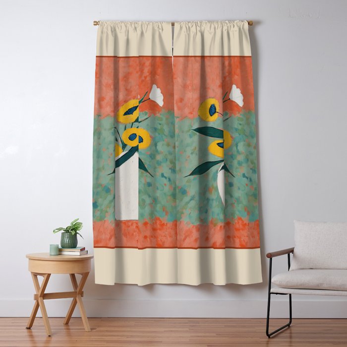 Bold Sunflower Still Life Window Curtain Gallery Image 5