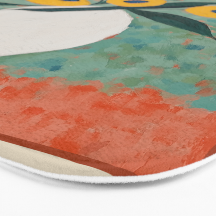 Bold Sunflower Still Life Bath Mat Gallery Image 3