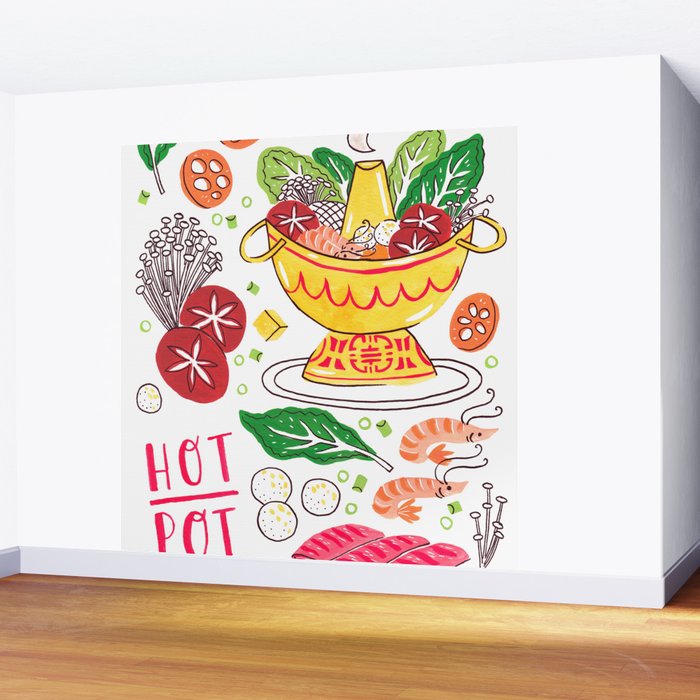 Hot Pot Shabu Shabu Soup Wall Mural Gallery Image 2