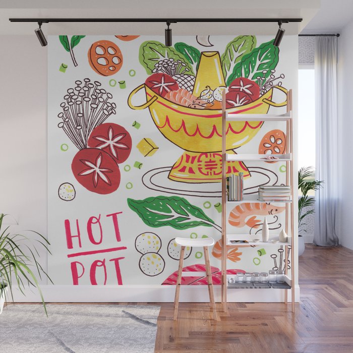 Hot Pot Shabu Shabu Soup Wall Mural Gallery Image 1