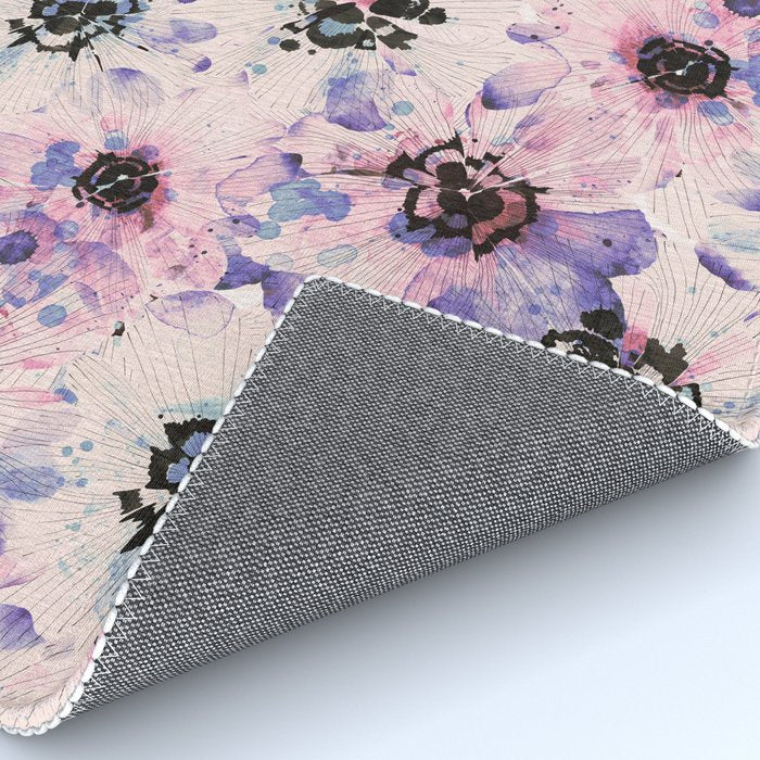 Abstract flowered paint modern Rug Gallery Image 4