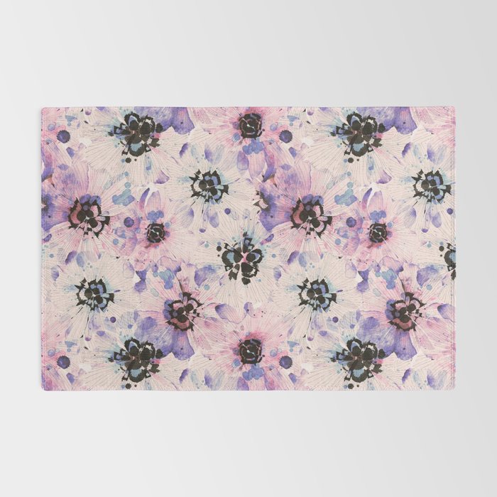 Abstract flowered paint modern Rug Gallery Image 2