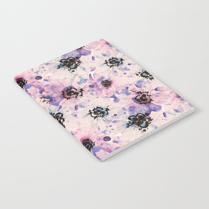 Abstract flowered paint modern Notebook Gallery Image 2