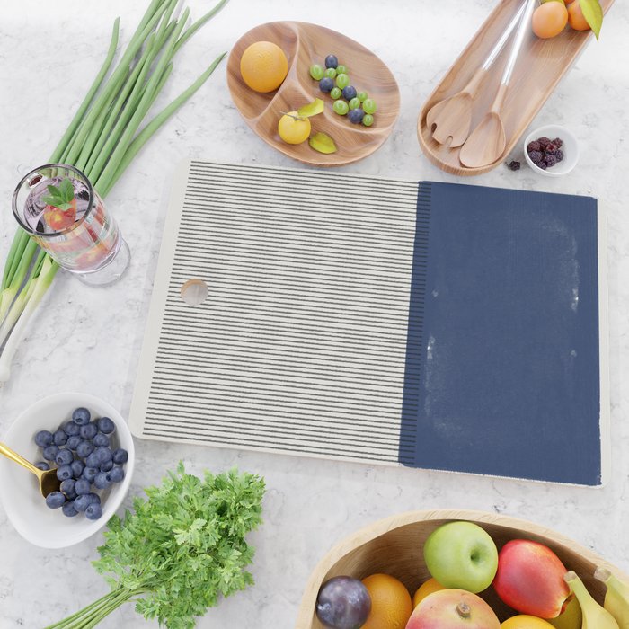 Navy Blue Mid Century  Cutting Board Gallery Image 2