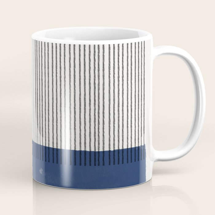 Navy Blue Mid Century  Coffee Mug Gallery Image 1