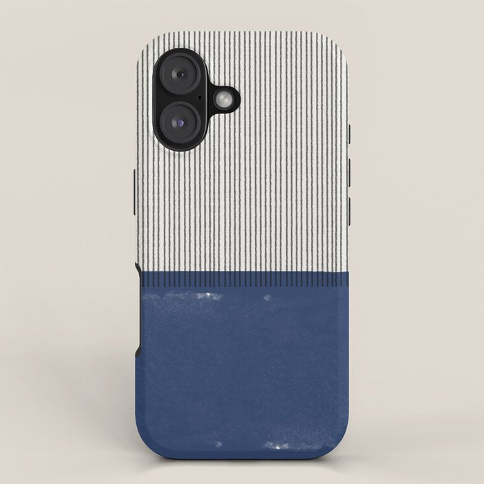 Navy Blue Mid Century  iPhone Case Gallery Image 1