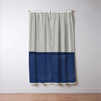 Navy Blue Mid Century  Window Curtain Gallery Image 3