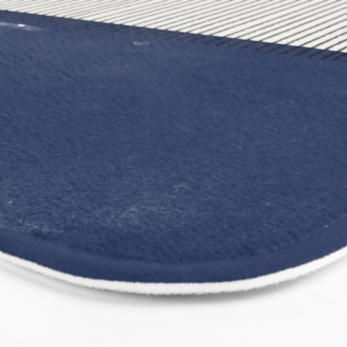 Navy Blue Mid Century  Bath Mat Gallery Image 3
