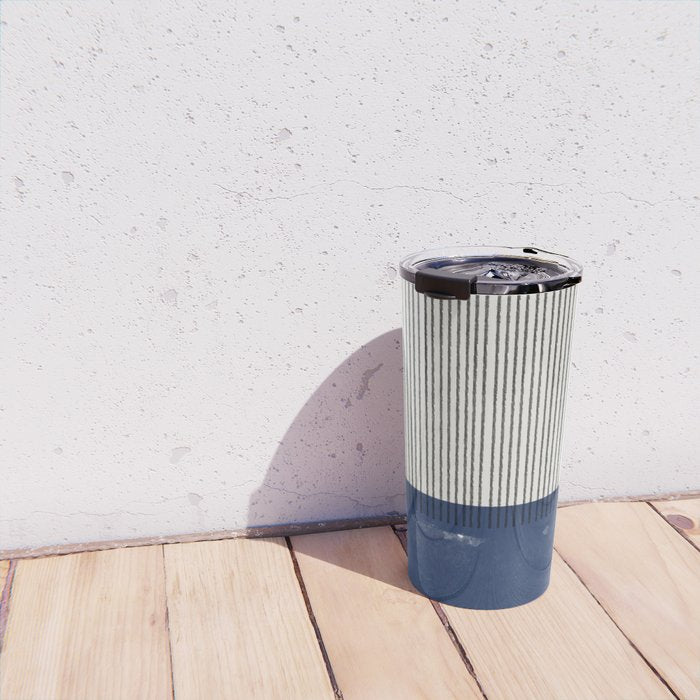 Navy Blue Mid Century  Travel Mug Gallery Image 4