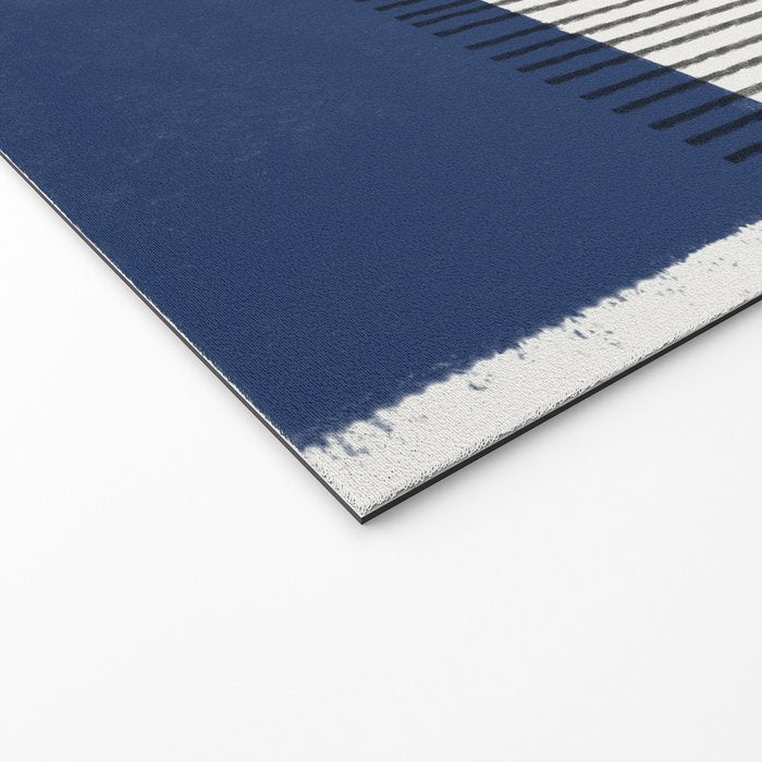 Navy Blue Mid Century  Welcome Mat Gallery Image 2