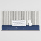 Navy Blue Mid Century  Desk Mat Gallery Image 1
