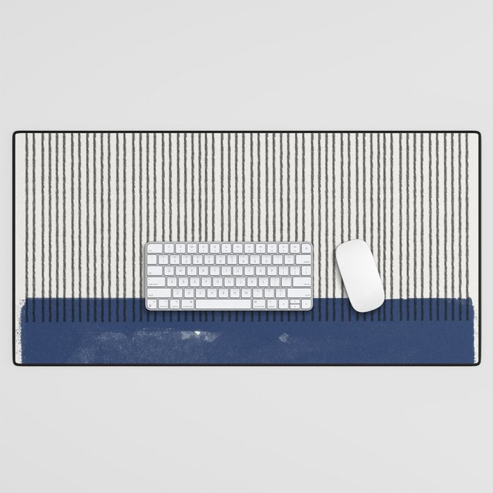 Navy Blue Mid Century  Desk Mat Gallery Image 1