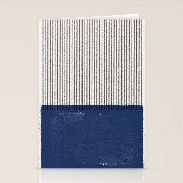 Navy Blue Mid Century  Stationery Card Gallery Image 2