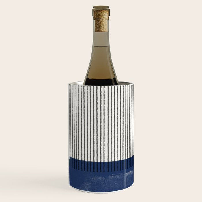 Navy Blue Mid Century  Wine Chiller Gallery Image 2