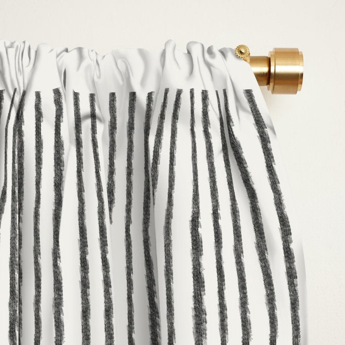 Navy Blue Mid Century  Window Curtain Gallery Image 2